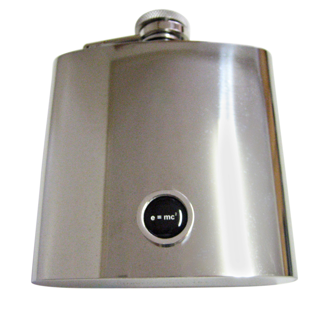 Bordered Emc2 Einstein Large Flask